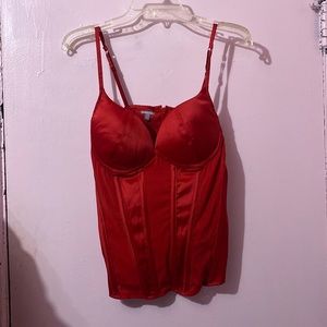 Red Charlotte Russe Corset Style Bustier Large